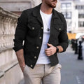 Long Sleeve Button Front Casual Denim Streetwear Jacket